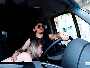 donks BUS - petite German woman banged and facialized