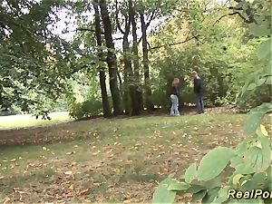German Stepmom picked up for outdoor bang-out