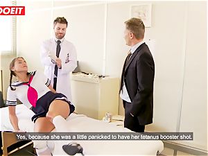 schoolgirl gets abused hardcore by tutor and physician